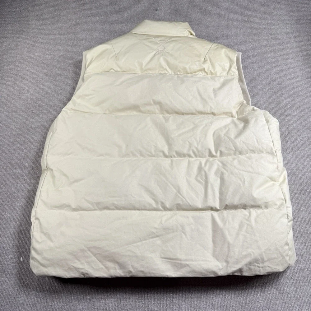 Under Armour Made In Italy Luxury Goose Down Puffer Vest Mens XL Beige Rare GUC